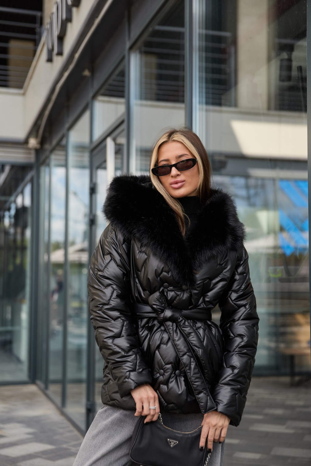 Зимняя куртка Mila Nova  К-328 кап черный — изображение 2