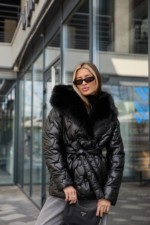 Зимняя куртка Mila Nova  К-328 кап черный — изображение 2