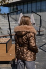 Зимняя куртка Mila Nova К-328 кап кемел — изображение 3