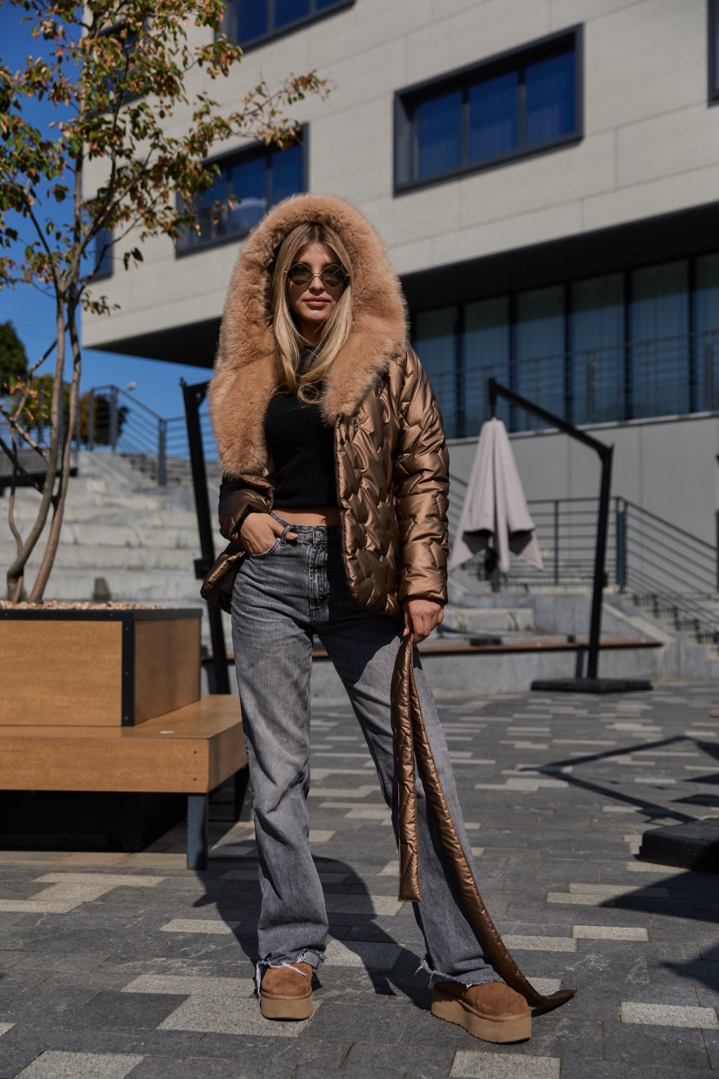 Зимняя куртка Mila Nova К-328 кап кемел — изображение 4