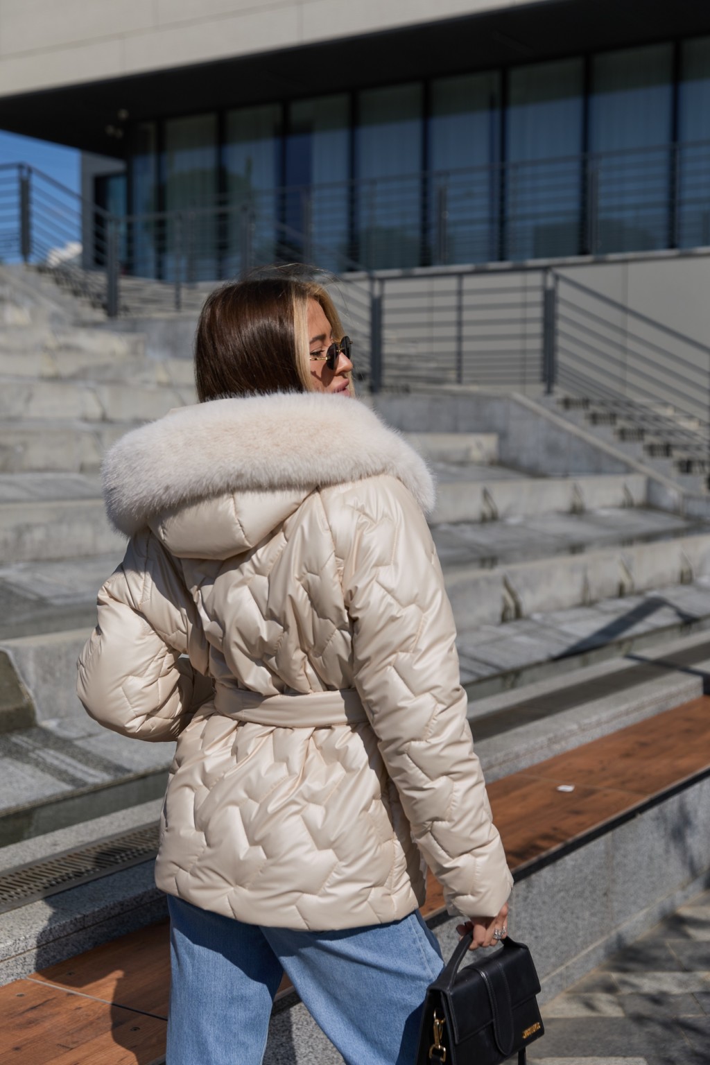 Зимняя куртка Mila Nova К-328 кап молоко — изображение 4