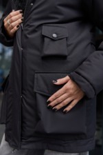 Зимняя куртка-парка  К-342 черный — изображение 6