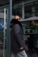 Зимняя куртка-парка  К-342 черный — изображение 5