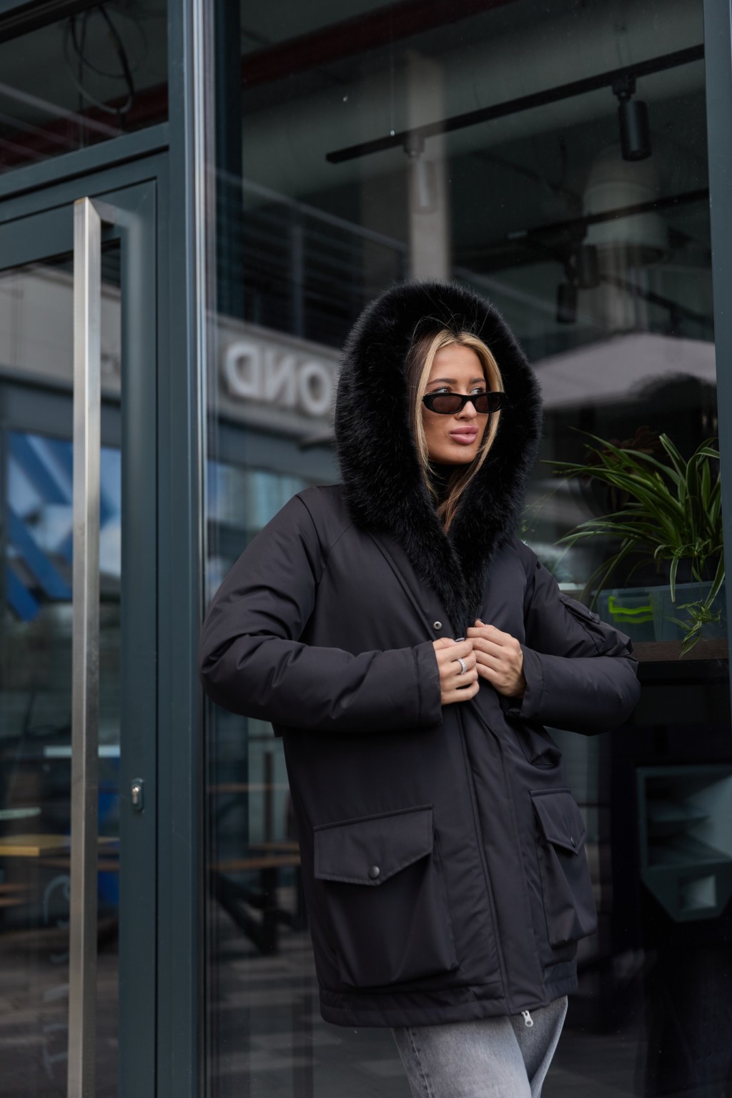 Зимняя куртка-парка  К-342 черный — изображение 2