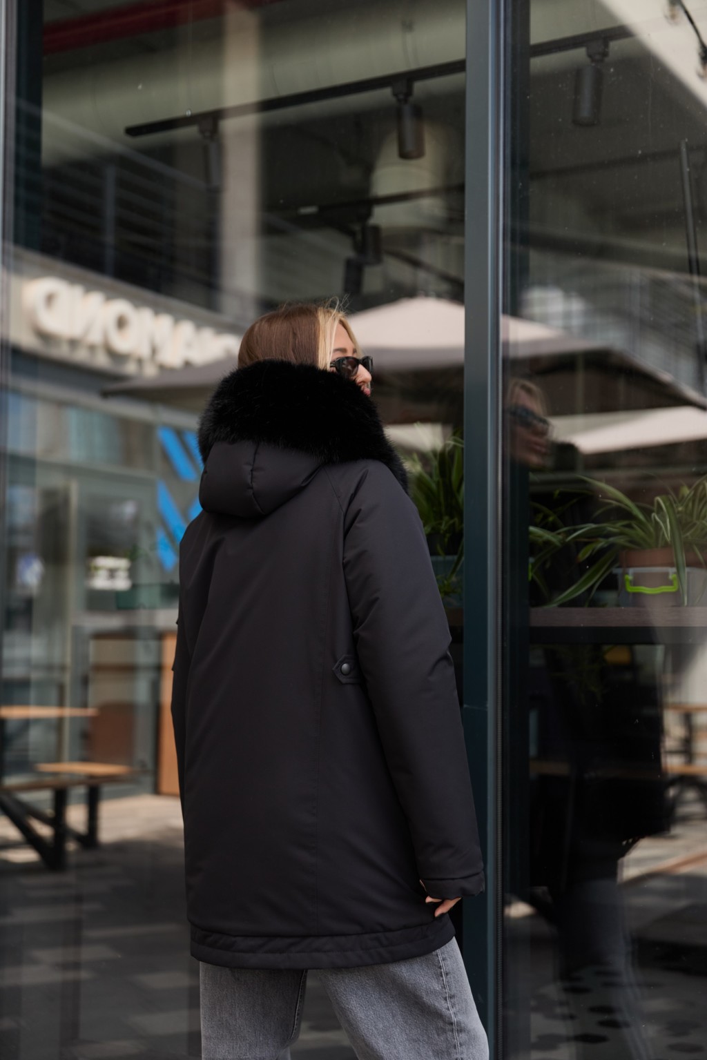 Зимняя куртка-парка  К-342 черный — изображение 4