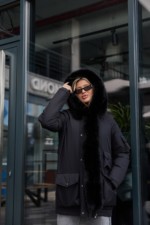 Зимняя куртка-парка К-342 черный