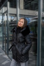 Зимняя куртка Mila Nova К-345 черный — изображение 3