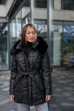 Зимняя куртка Mila Nova К-345 черный — изображение 4