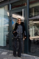 Зимняя дубленка Mila Nova Д-234 черный