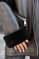 Зимняя дубленка Mila Nova Д-234  черный — изображение 3