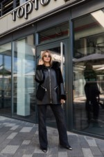 Зимняя дубленка Mila Nova Д-234  черный — изображение 6