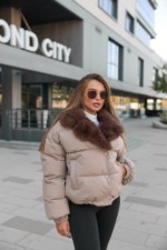 Зимняя куртка Mila Nova К-348 капучино — изображение 5