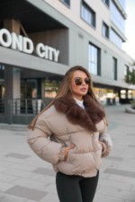 Зимняя куртка Mila Nova К-348 капучино — изображение 2