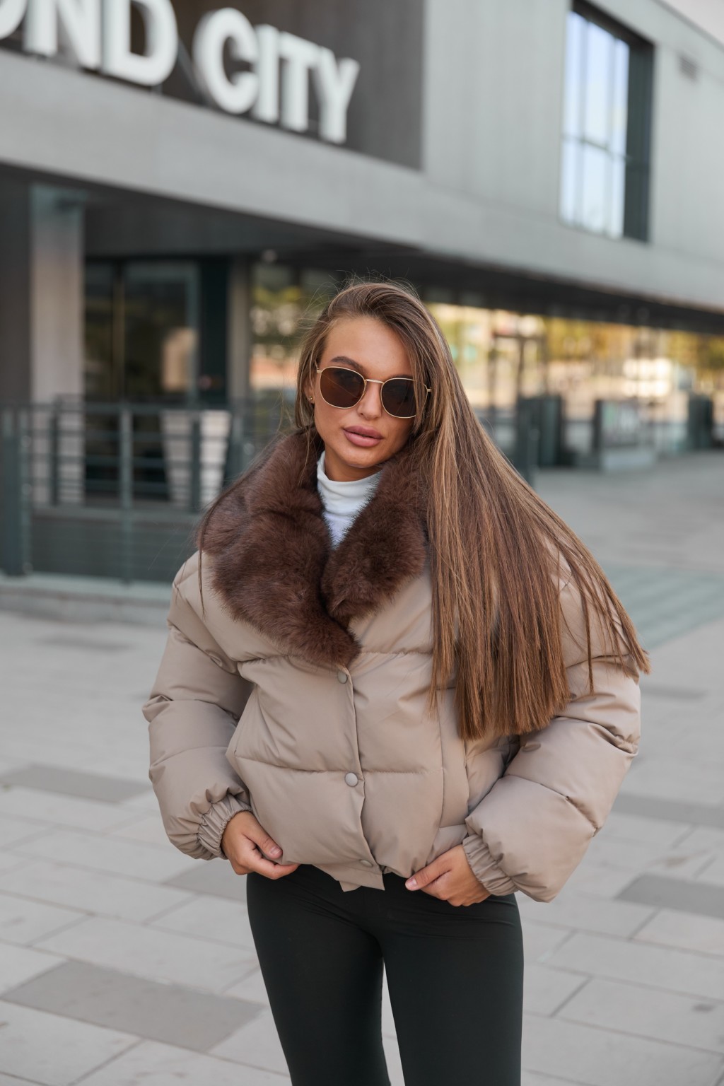 Зимняя куртка Mila Nova К-348 капучино — изображение 1