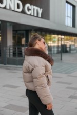 Зимняя куртка Mila Nova К-348 капучино — изображение 4