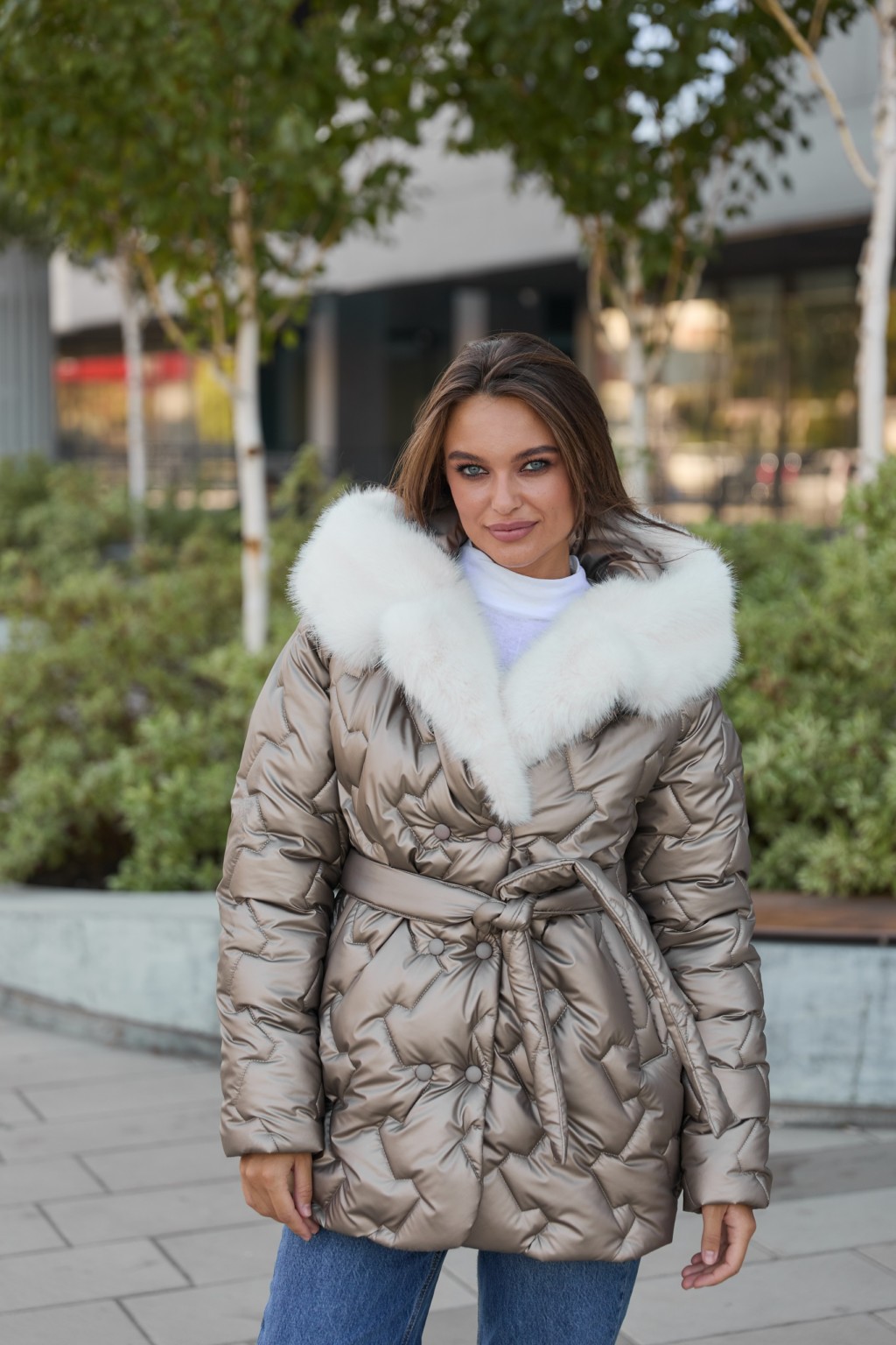 Зимняя куртка Mila Nova К-328 кап бронзовый — изображение 5