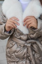 Зимняя куртка Mila Nova К-328 кап бронзовый — изображение 6