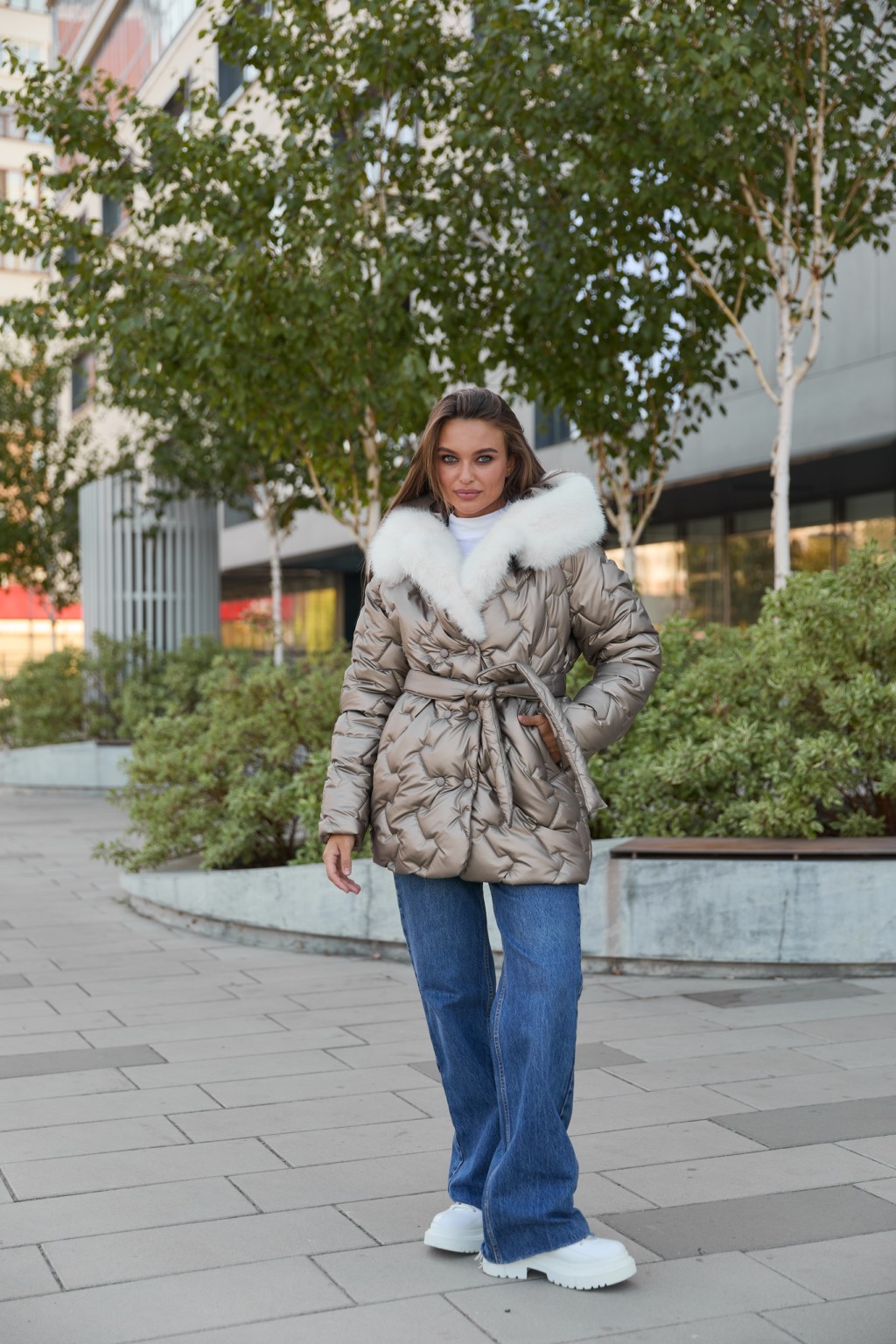 Зимняя куртка Mila Nova К-328 кап бронзовый — изображение 2