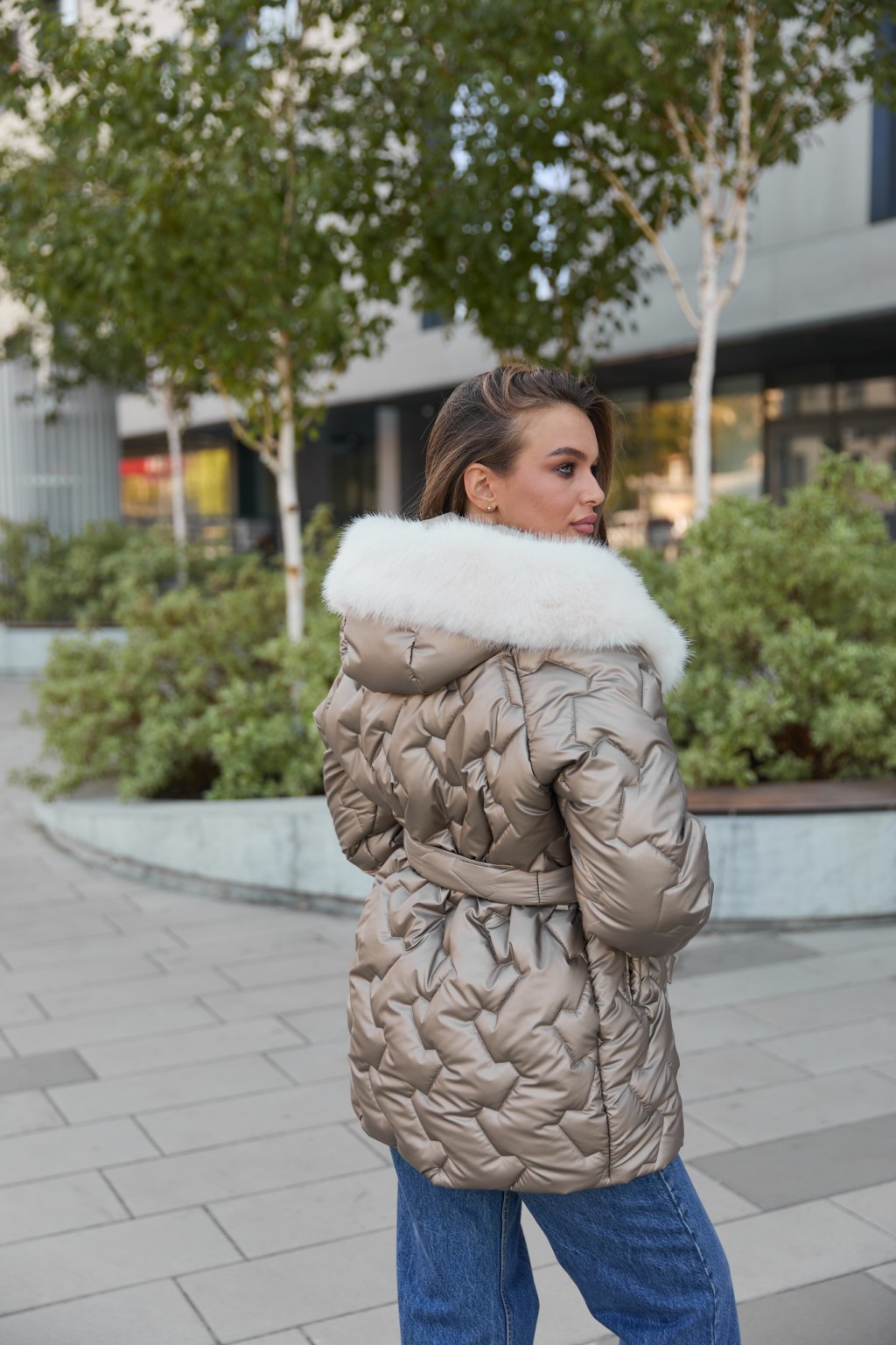 Зимняя куртка Mila Nova К-328 кап бронзовый — изображение 3