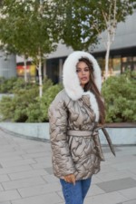 Зимняя куртка Mila Nova К-328 кап бронзовый
