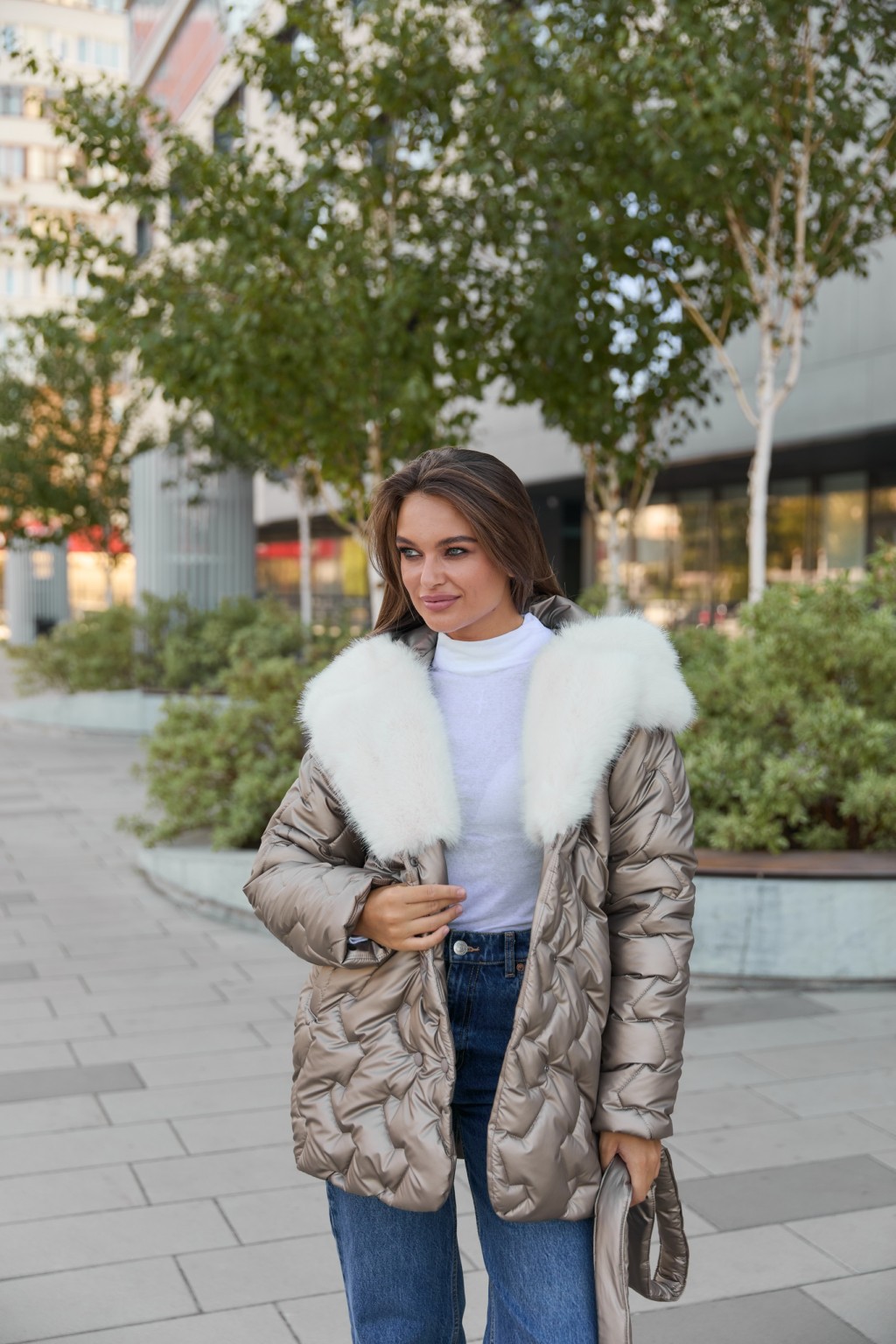 Зимняя куртка Mila Nova К-328 кап бронзовый — изображение 4