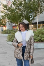 Зимняя куртка Mila Nova К-328 кап бронзовый — изображение 4