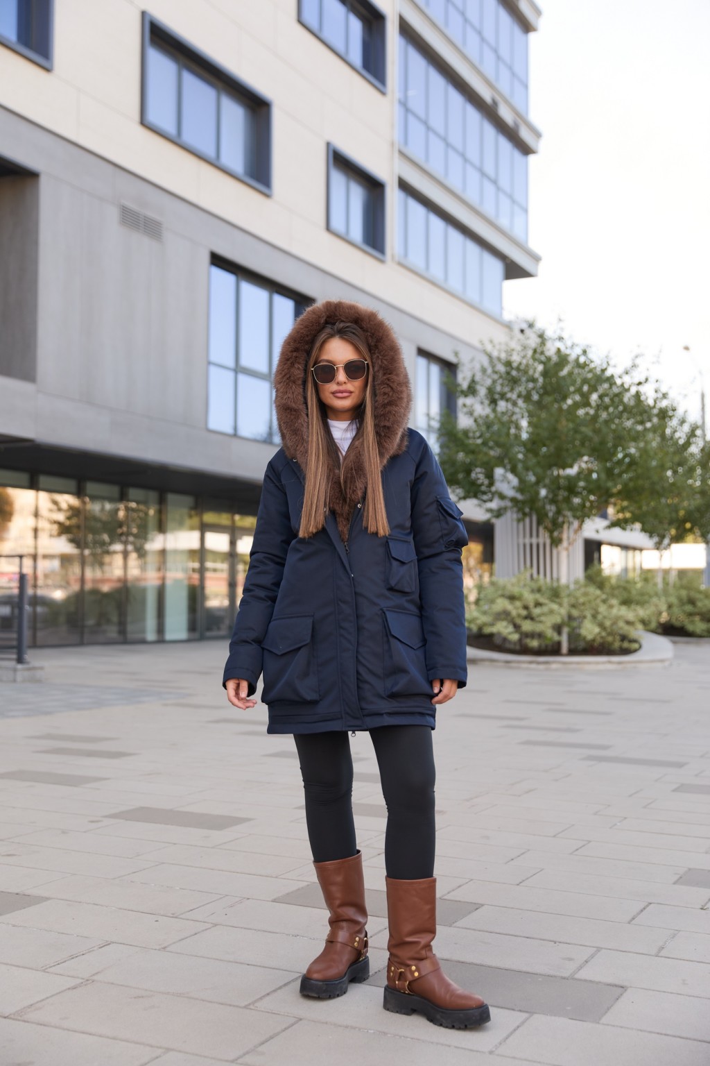 Зимняя куртка-парка К-342 синий — изображение 5