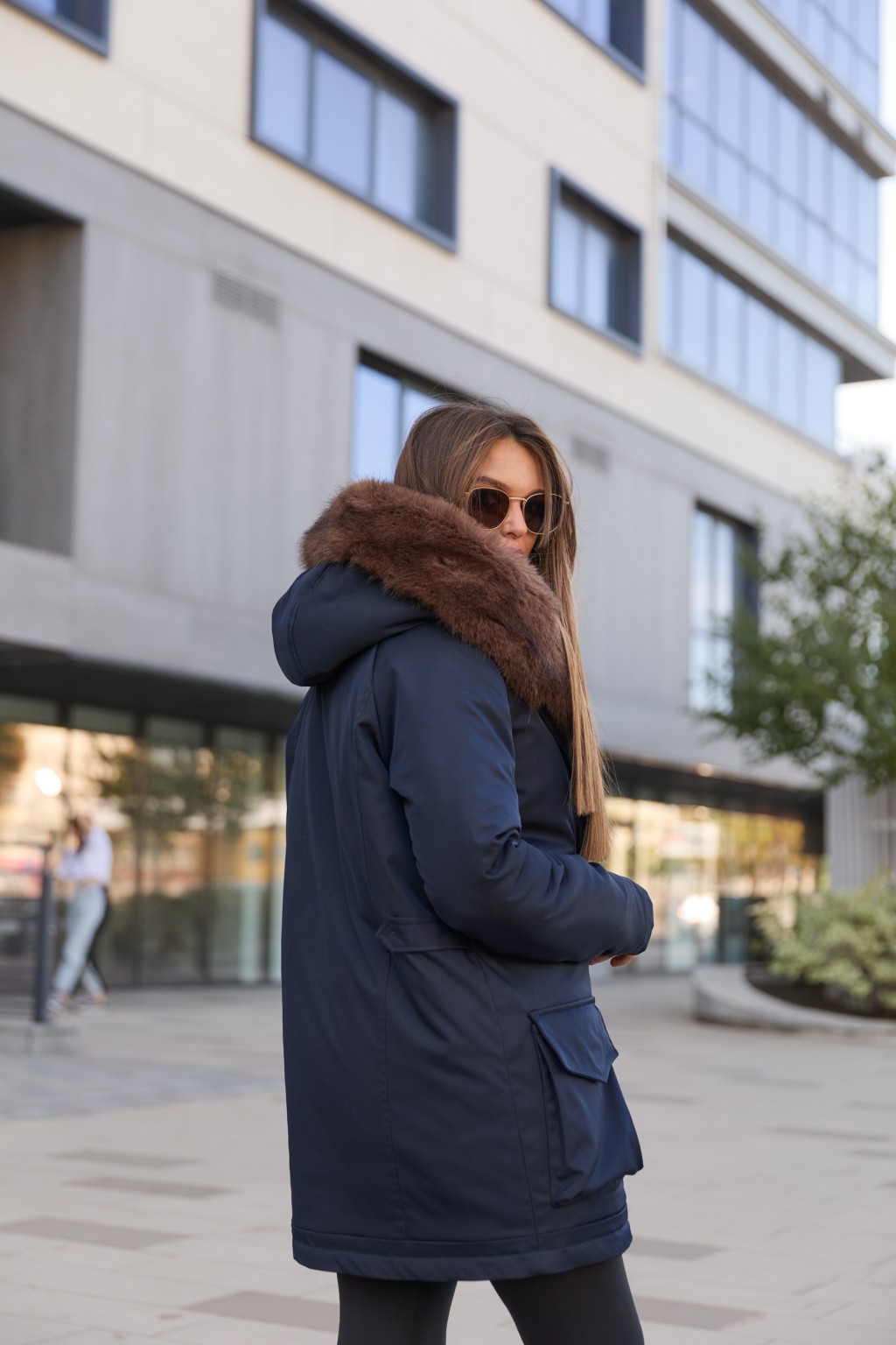 Зимняя куртка-парка К-342 синий — изображение 4