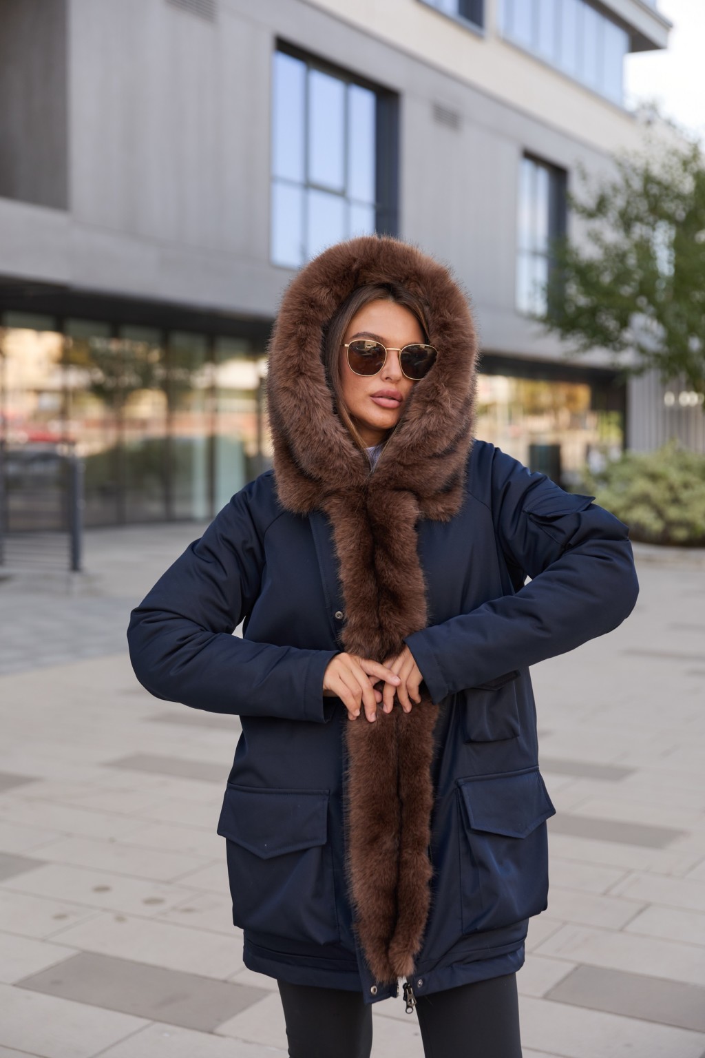 Зимняя куртка-парка К-342 синий — изображение 2