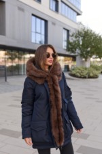 Зимняя куртка-парка К-342 синий — изображение 3