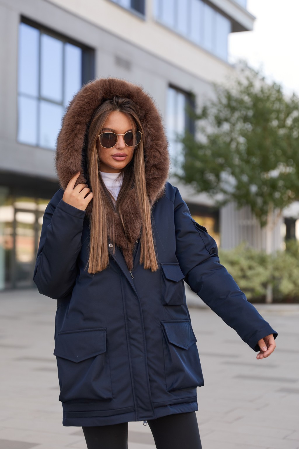 K-342blue-6 Зимняя куртка-парка К-342 синий — изображение 1