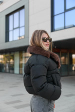 Зимняя куртка Mila Nova К-348 черный — изображение 5