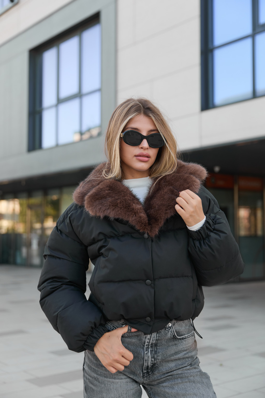 k-348black-5 Зимняя куртка Mila Nova К-348 черный — изображение 1