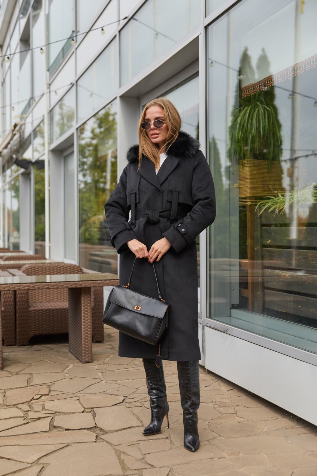 ПВ-345-ут (1) Зимнее пальто Mila Nova ПВ-345черный+ут — изображение 1