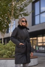 Зимнее пальто Mila Nova ПВ-357 черный — изображение 5