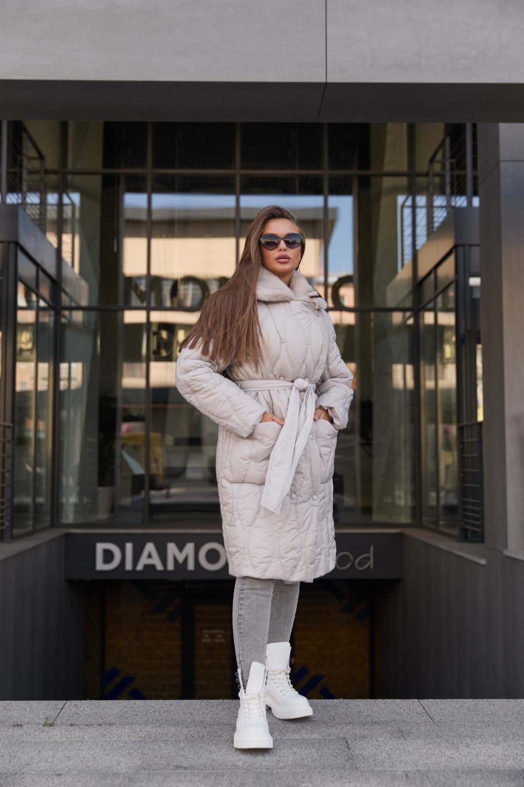 Зимнее пальто Mila Nova ПВ-357 серый — изображение 2