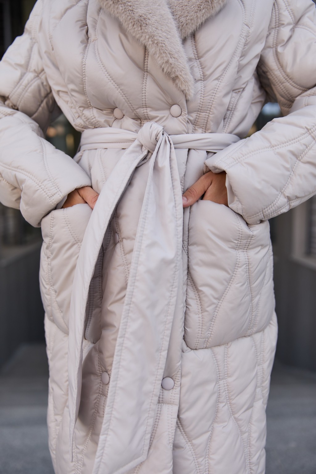 Зимнее пальто Mila Nova ПВ-357 серый — изображение 5