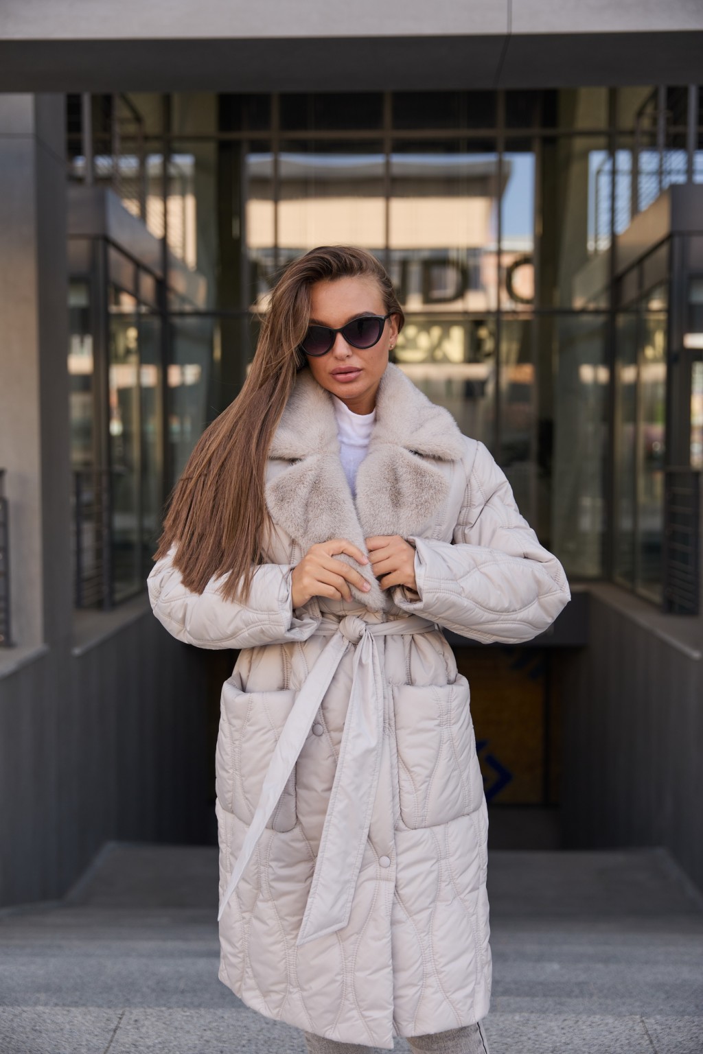 Зимнее пальто Mila Nova ПВ-357 серый — изображение 1