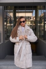 Зимнее пальто Mila Nova ПВ-357 серый