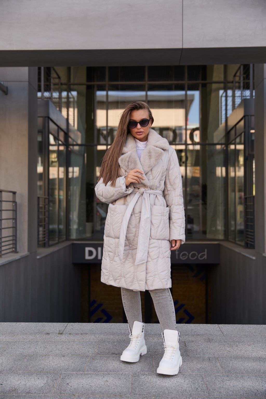 Зимнее пальто Mila Nova ПВ-357 серый — изображение 4