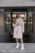 Зимнее пальто Mila Nova ПВ-357 серый — изображение 4