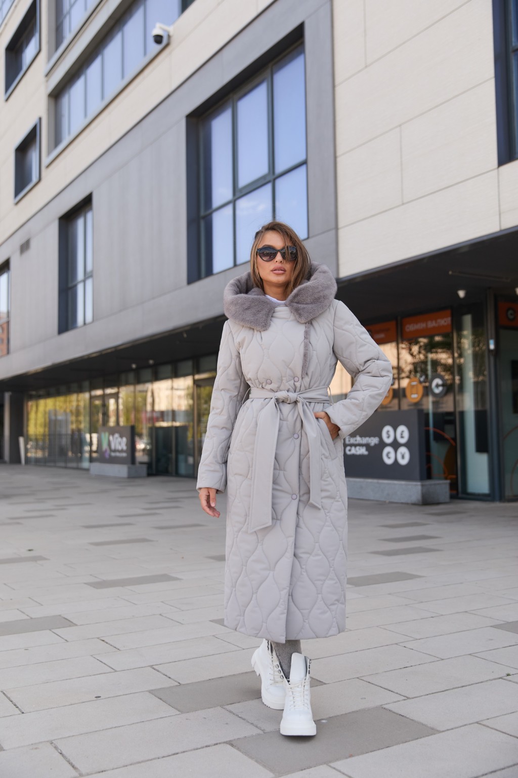 Зимнее пальто Mila Nova ПВ-358 серый — изображение 5