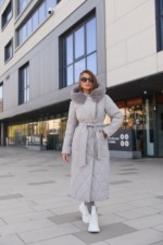 Зимнее пальто Mila Nova ПВ-358 серый — изображение 5