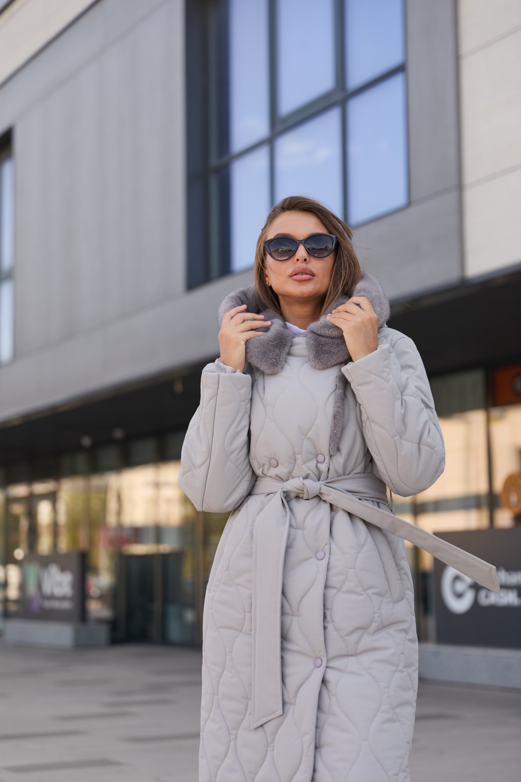 Зимнее пальто Mila Nova ПВ-358 серый — изображение 7