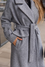 Демисезонное пальто MilaNova  ПВ-359 серый — изображение 5