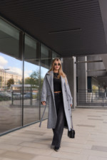 Демисезонное пальто MilaNova  ПВ-359 серый — изображение 6