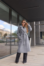 Демисезонное пальто MilaNova  ПВ-359 серый