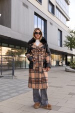 Зимнее пальто Mila Nova ПВ-362 кемел+черный