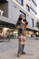 Зимнее пальто Mila Nova ПВ-362 кемел+черный — изображение 6