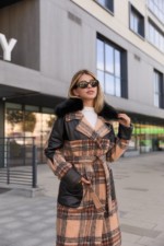 Зимнее пальто Mila Nova ПВ-362 кемел+черный — изображение 3